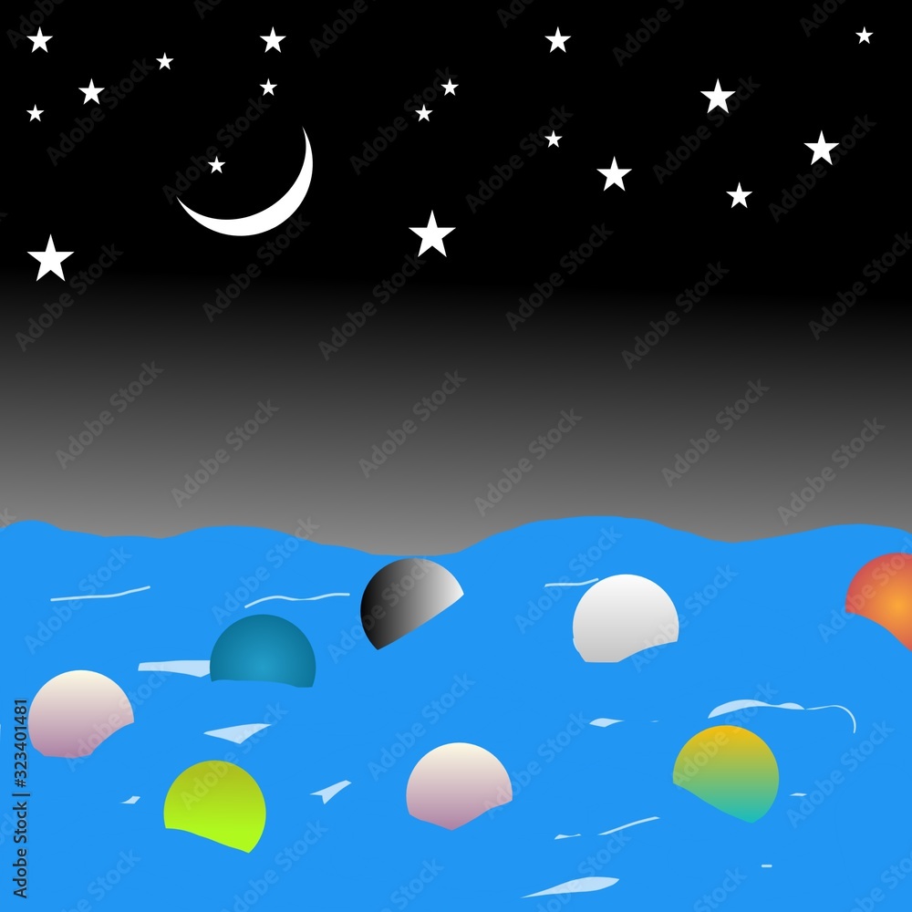 A beautiful digital art of night sky 