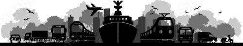 Traffic Mobility Icon Silhouette Vector