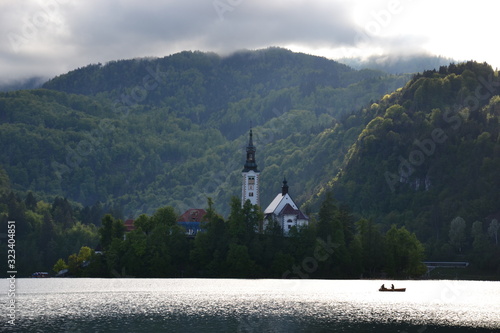 Various beauties of lake Bled