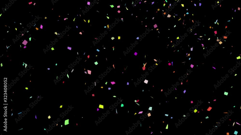 Confetti Falling Loop Animation / with Alpha Matte Channel Confetti Falling Loop Animation / with Alpha Matte Channel
