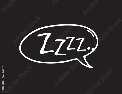 Hand drawn speech bubble with text on black chalk board  background. Vector pop art object and word. Doodle element for dialog or comic