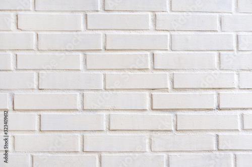 White brick wall in soft light texture
