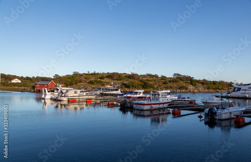 Boats in a harbor on Koster island. Sweden  © Maria
