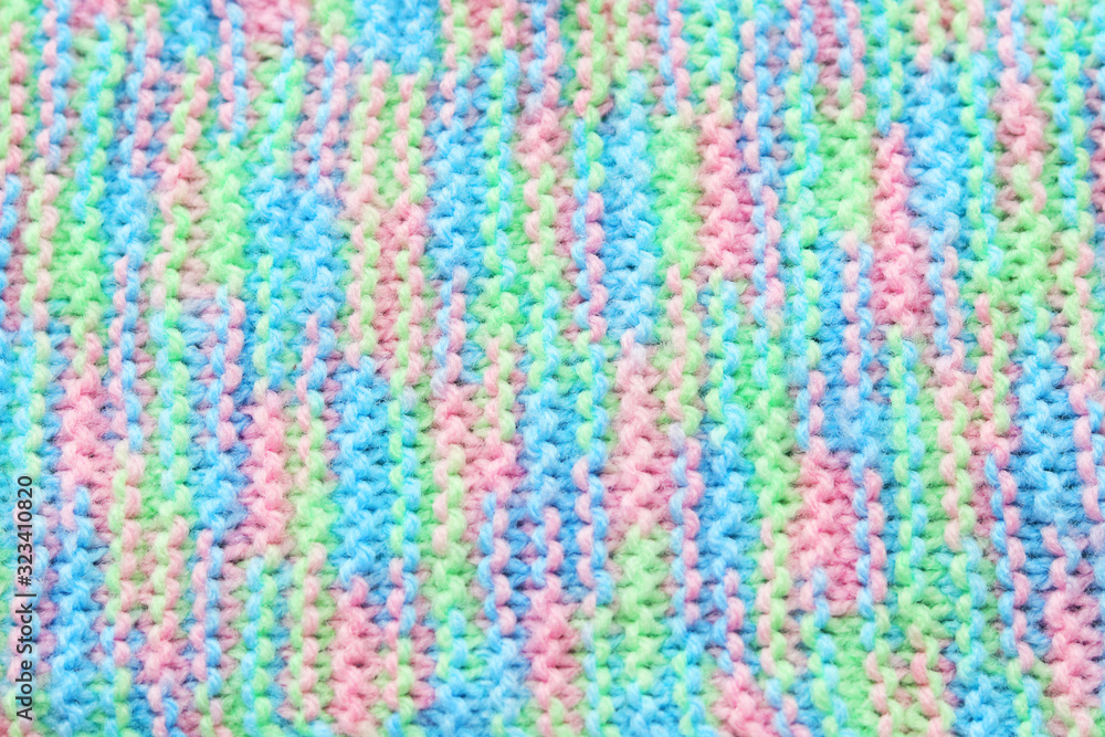 Knitted beautiful colored wool background. Texture background