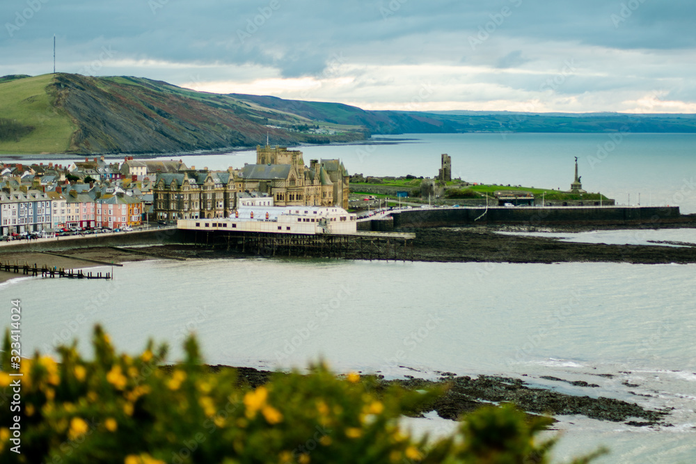 Obraz premium Aberystwyth Town from Constitution hill