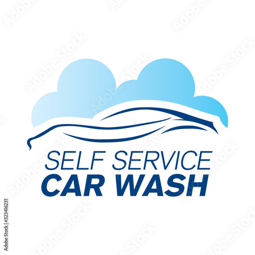 Vector logo of a self service car wash