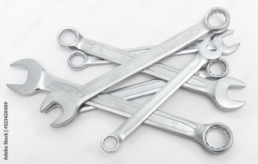 wrenches on a white background wrenches on a white background