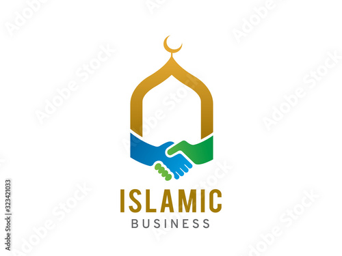 Islamic business logo template design, icon, symbol