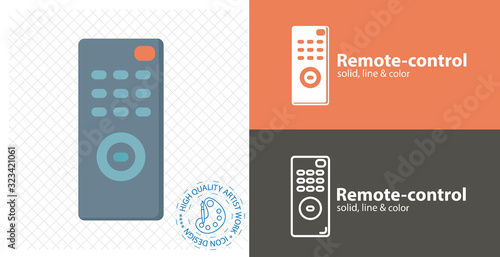 remote-control flat icon. line icon