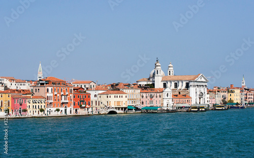View to Gesuati Quay in summer Venice