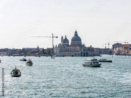 Santa Maria della Salute basilica and city skyline in summer Venice © Roman Babakin
