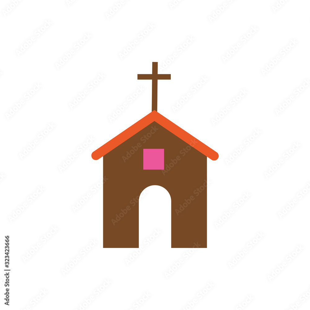 church religious building flat style