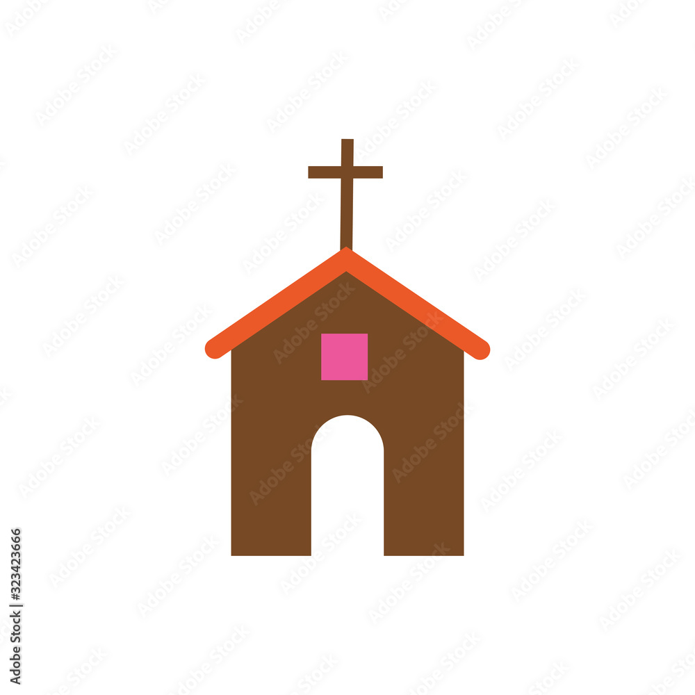 church religious building flat style church religious building flat style