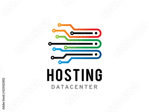 Hosting logo template design, icon, symbol