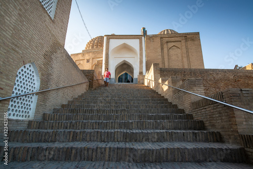 Historical necropolis and mausoleums of Shakhi Zinda, Samarkand, Uzbekistan. photo