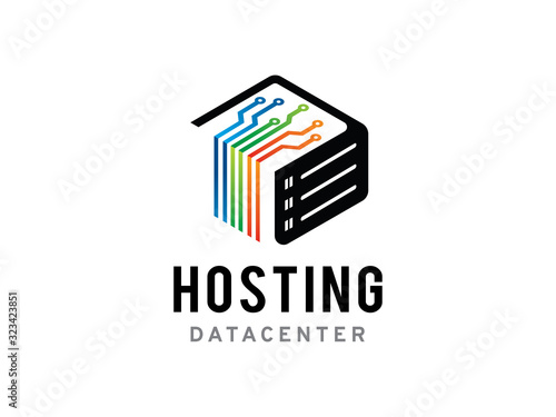 Hosting logo template design, icon, symbol