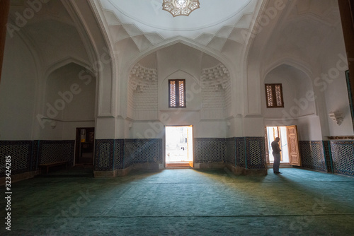 Interior of historical necropolis and mausoleums of Shakhi Zinda, Samarkand, Uzbekistan.