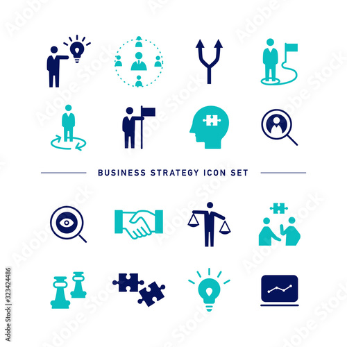 BUSINESS STRATEGY ICON SET