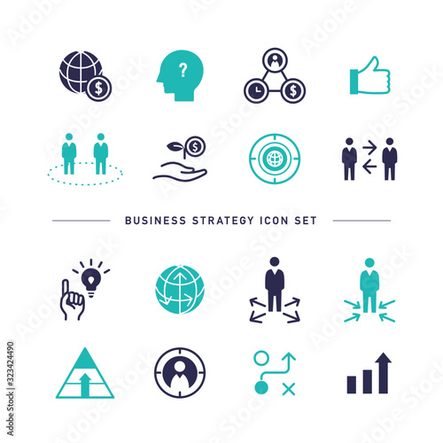 BUSINESS STRATEGY ICON SET