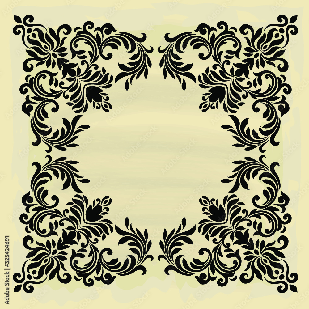 Oriental vector damask patterns for greeting cards and wedding invitations. Oriental vector damask patterns for greeting cards and wedding invitations.