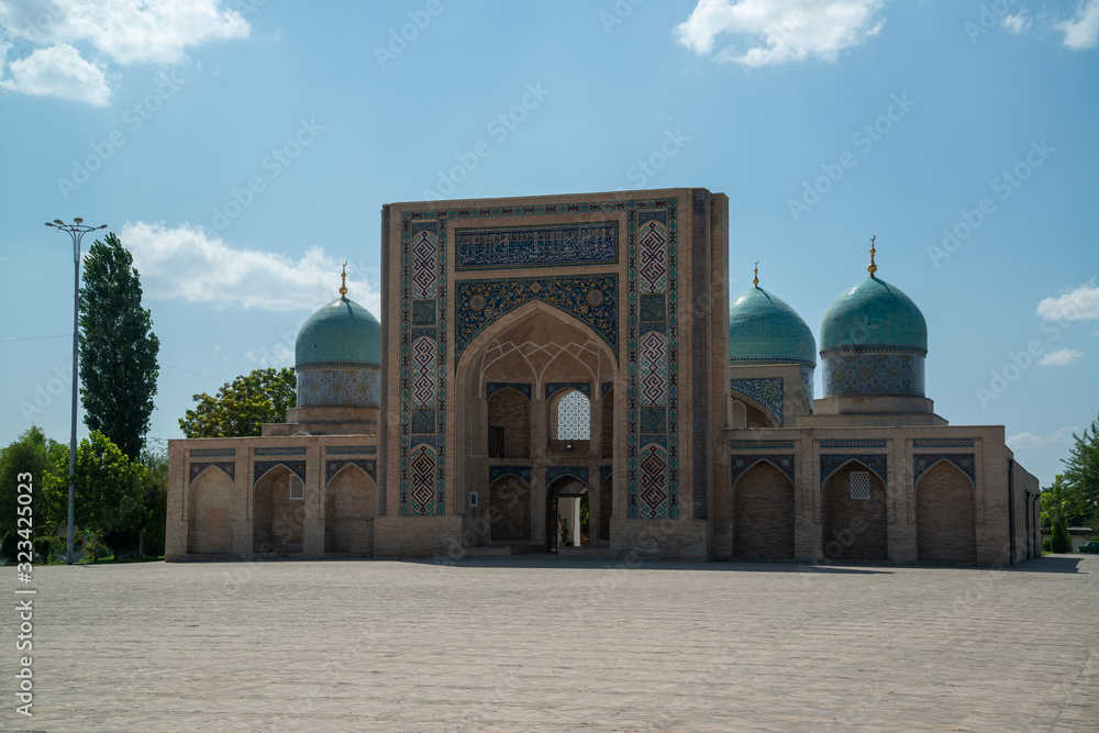 The architectural complex Khazrati Imam, the top Tashkent historic Islamic site consisting of multiple mosques and memorials