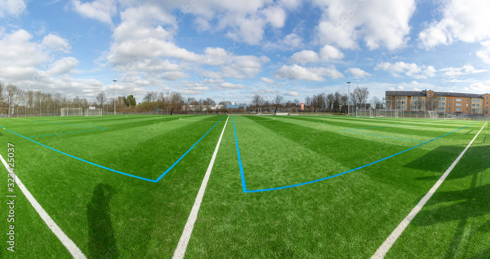 Obraz premium soccer playground with artificial grass