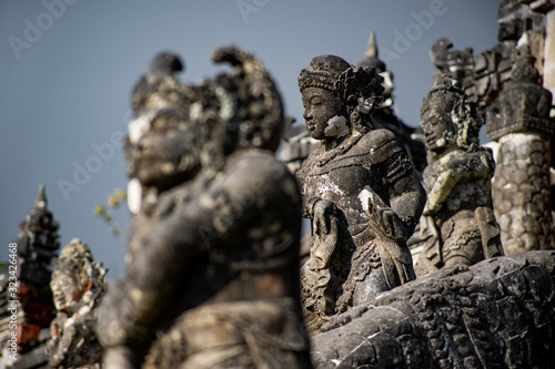 statues in pura lempuyang luhur temple in bali