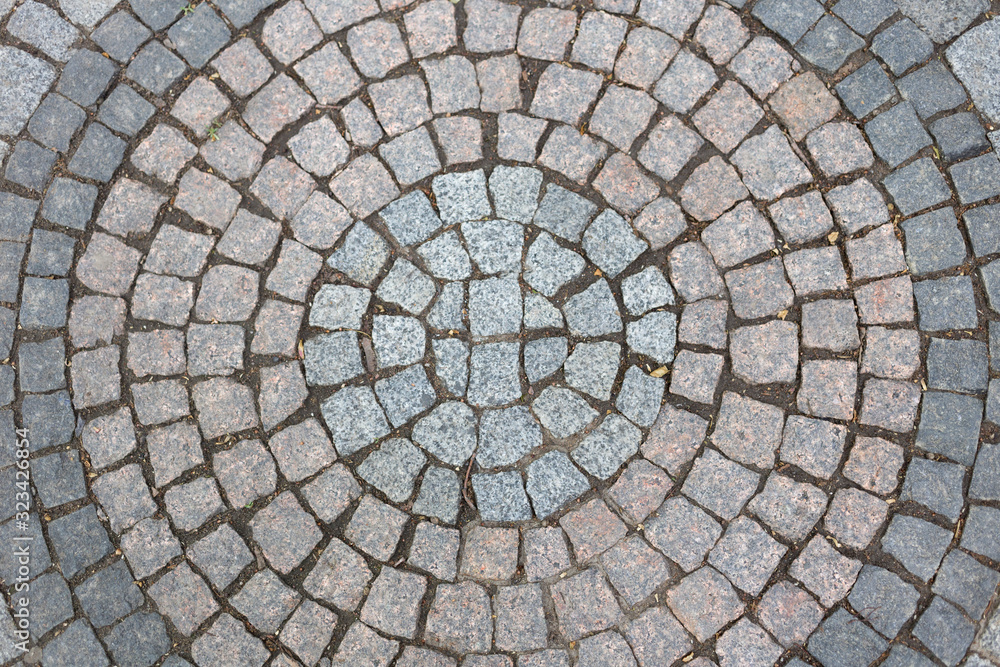 Paving blocks is like the sun as a background. Paving blocks is like the sun as a background.