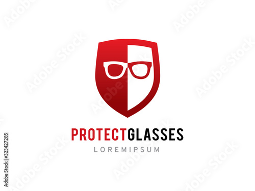 Protect glasses logo template design, icon, symbol