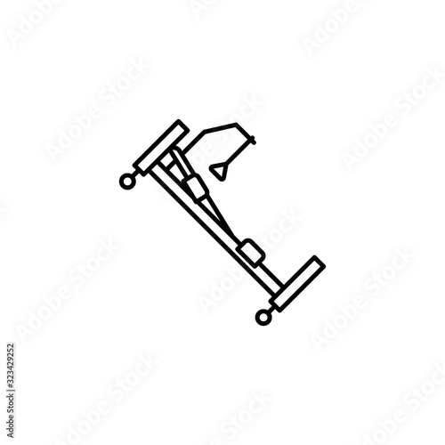 Traumatology bed icon. Simple line, outline vector elements of traumatology icons for ui and ux, website or mobile application