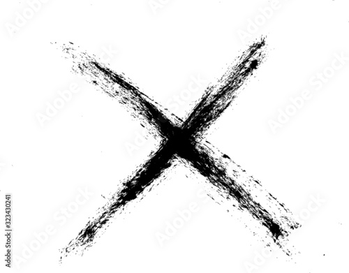 Grunge Cross X Brush Stroke