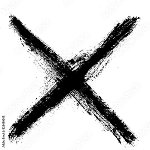 Grunge Cross X Brush Stroke