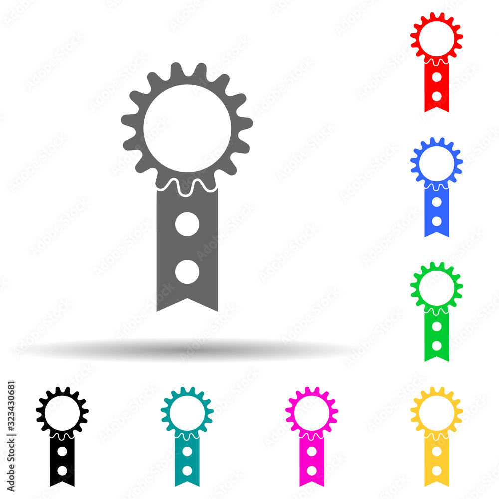 medal multi color style icon. Simple glyph, flat vector of hr and heat hunting icons for ui and ux, website or mobile application medal multi color style icon. Simple glyph, flat vector of hr and heat hunting icons for ui and ux, website or mobile application