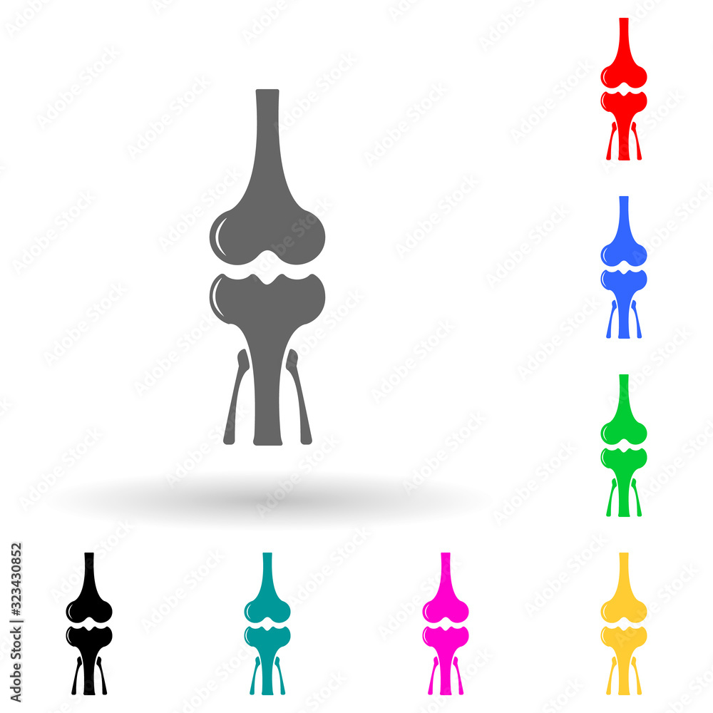 connection of bones multi color style icon. Simple glyph, flat vector of human parts icons for ui and ux, website or mobile application connection of bones multi color style icon. Simple glyph, flat vector of human parts icons for ui and ux, website or mobile application