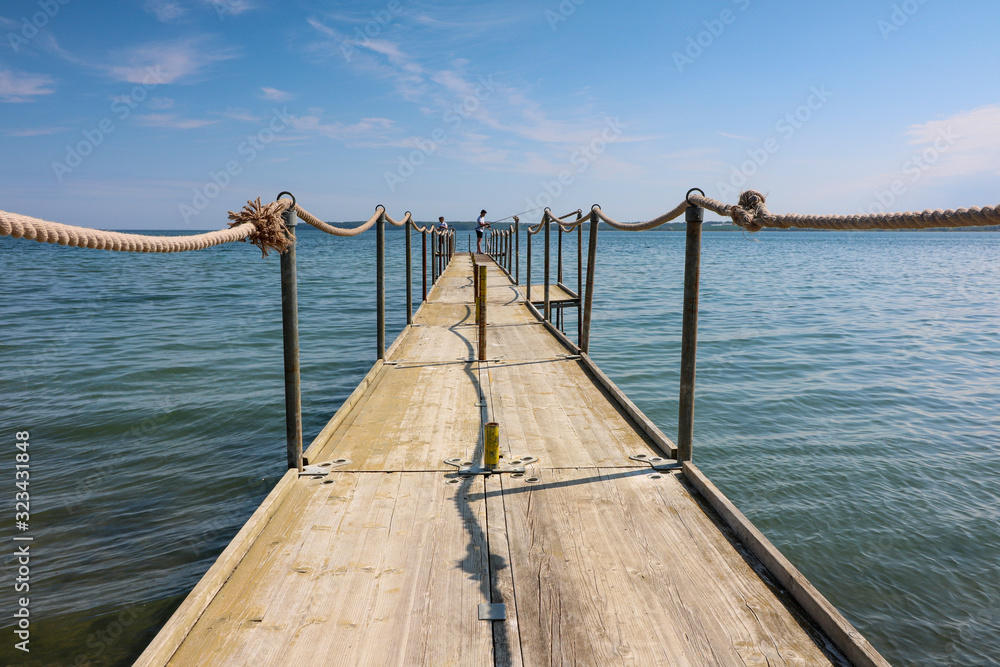 Obraz premium Bootssteg am Meer