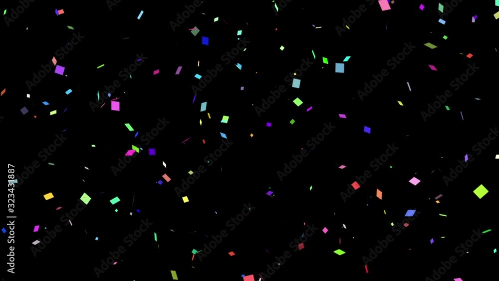 Confetti Falling / with Alpha Matte Channel Confetti Falling / with Alpha Matte Channel