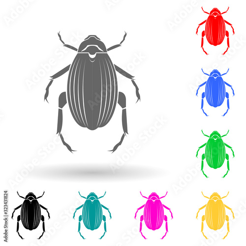 beetle goliath multi color style icon. Simple glyph, flat vector of insect icons for ui and ux, website or mobile application