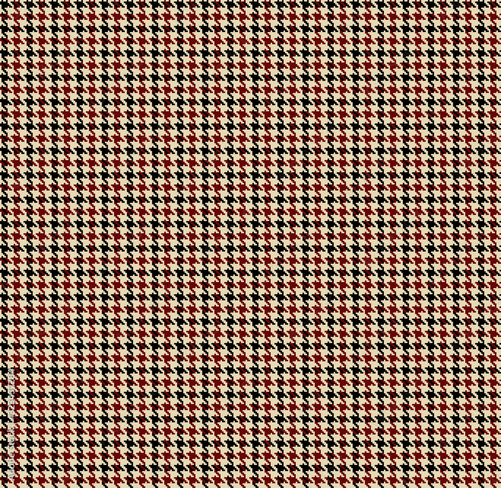 Houndstooth seamless pattern. Brown classical fabric background