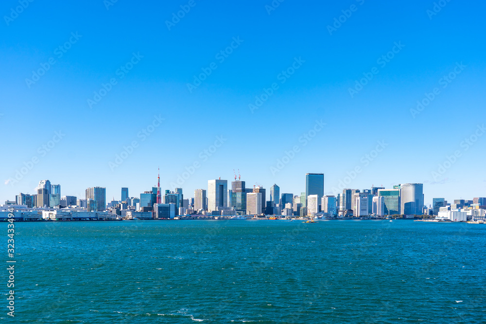 Naklejka premium Odaiba i Tokyo Tower