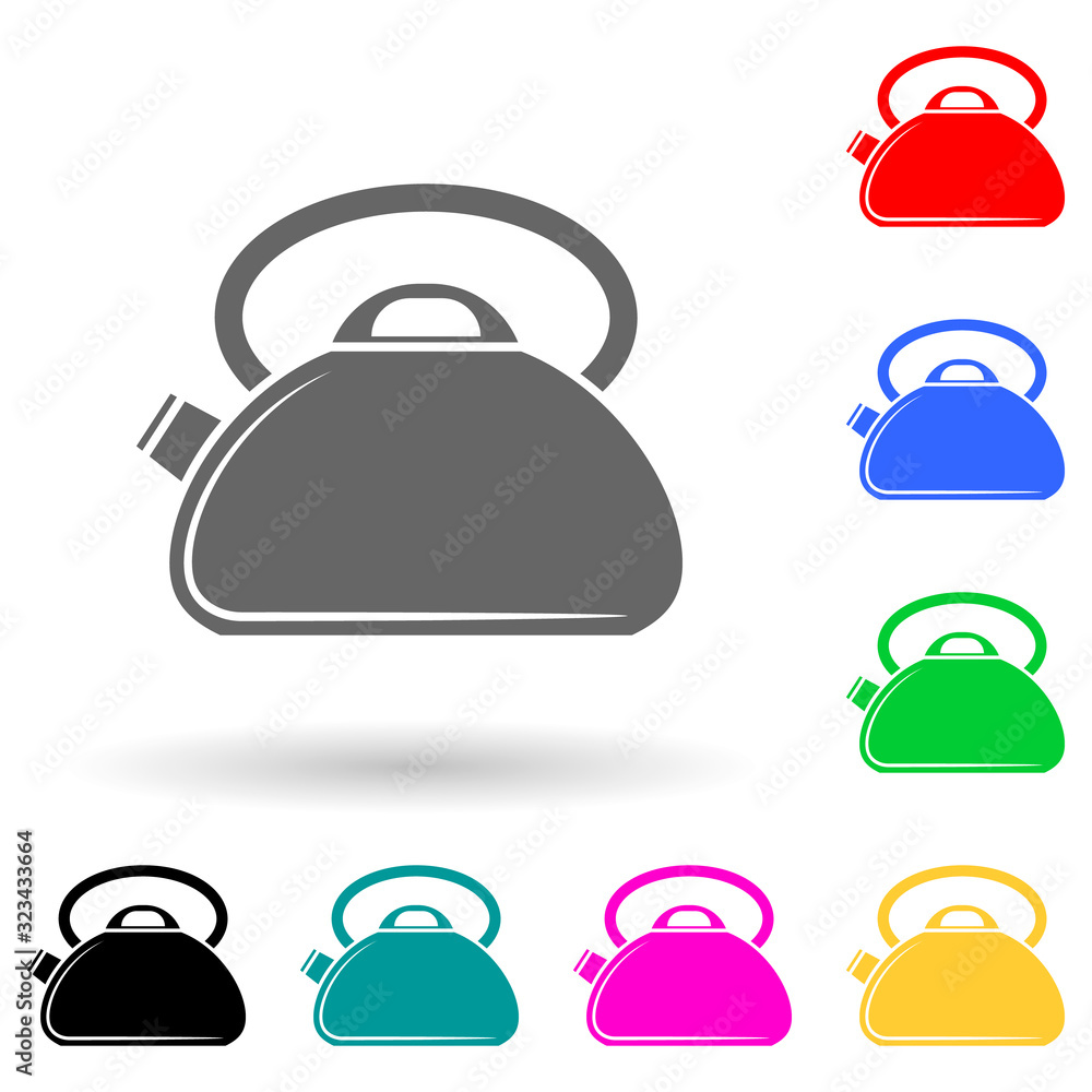 kettle multi color style icon. Simple glyph, flat vector of kitchen tools icons for ui and ux, website or mobile application kettle multi color style icon. Simple glyph, flat vector of kitchen tools icons for ui and ux, website or mobile application