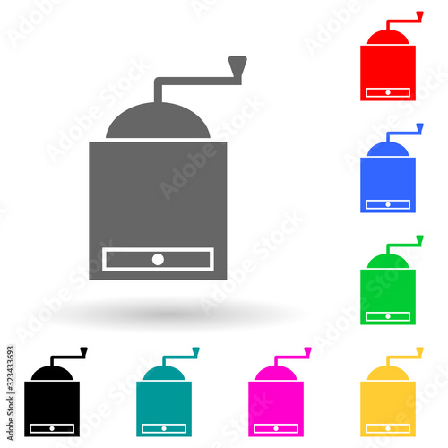 Wallpaper Mural hand-held coffee grinder multi color style icon. Simple glyph, flat vector of kitchen tools icons for ui and ux, website or mobile application Torontodigital.ca