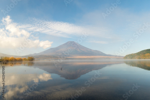 tranquil scene of laka Yamanakako and Mount Fuji © nakaret4