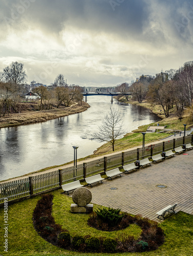 Wallpaper Mural bridge over the river in forest Torontodigital.ca