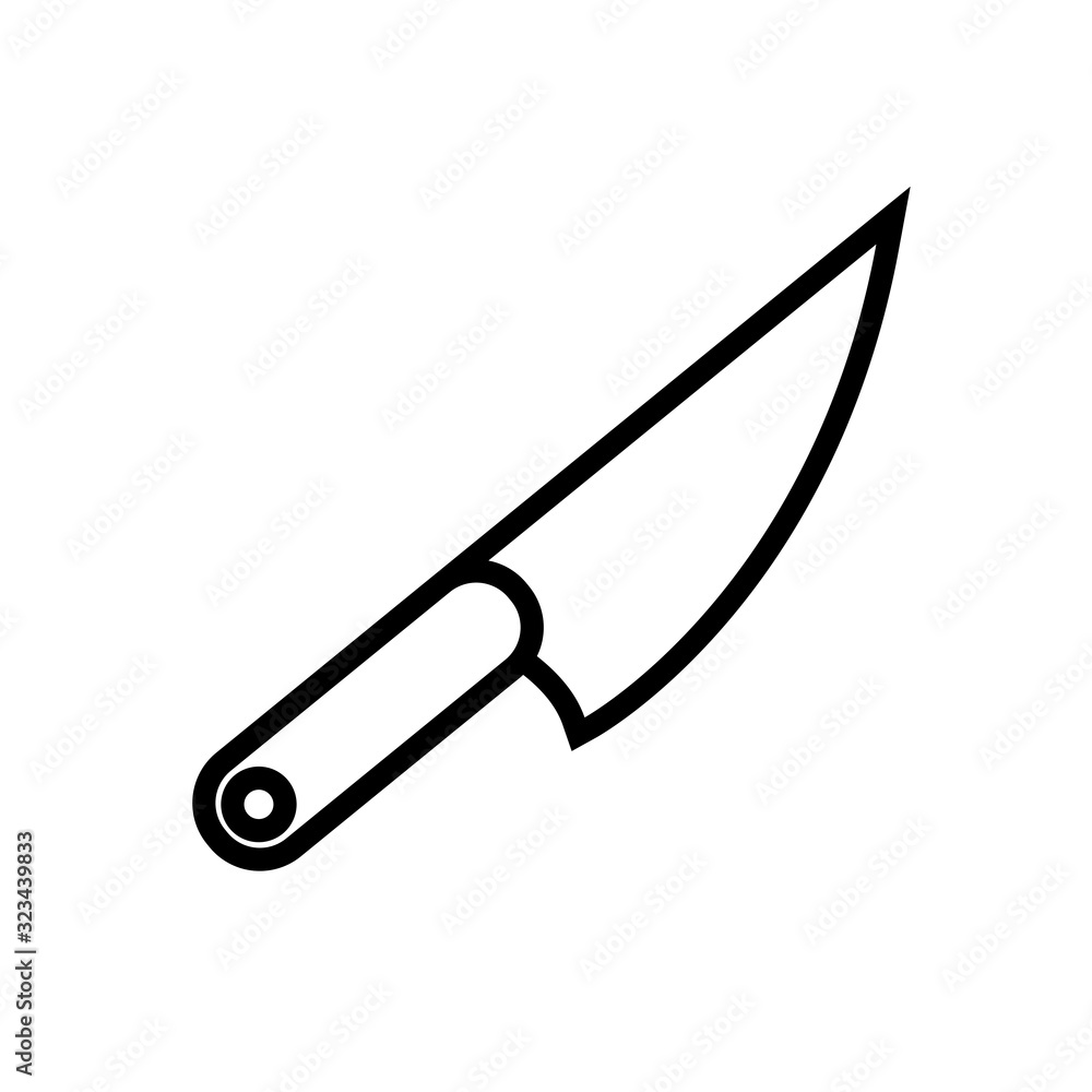 knife bbq tool line style icon knife bbq tool line style icon