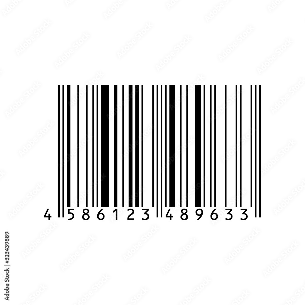 Barcode icon isolated on white background. Black striped code for digital identification. Vector code information, store scan codes. Industrial coding information. Vector illustartion Barcode icon isolated on white background. Black striped code for digital identification. Vector code information, store scan codes. Industrial coding information. Vector illustartion