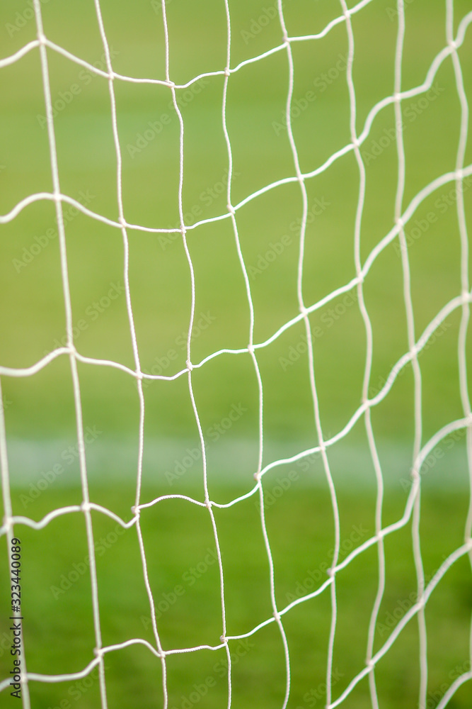 Football or soccer net with blured background Football or soccer net with blured background