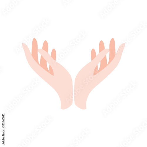 two hand icon vector. two hand logo illustration