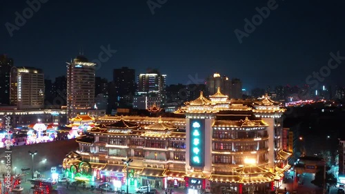 Wallpaper Mural Drone shot of temples in Xian China Torontodigital.ca