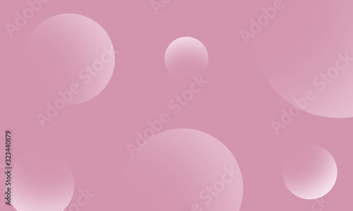 White circles gradient on pink abstract background. Modern graphic design element.