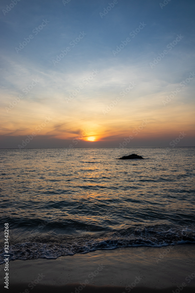 sunset over the sea